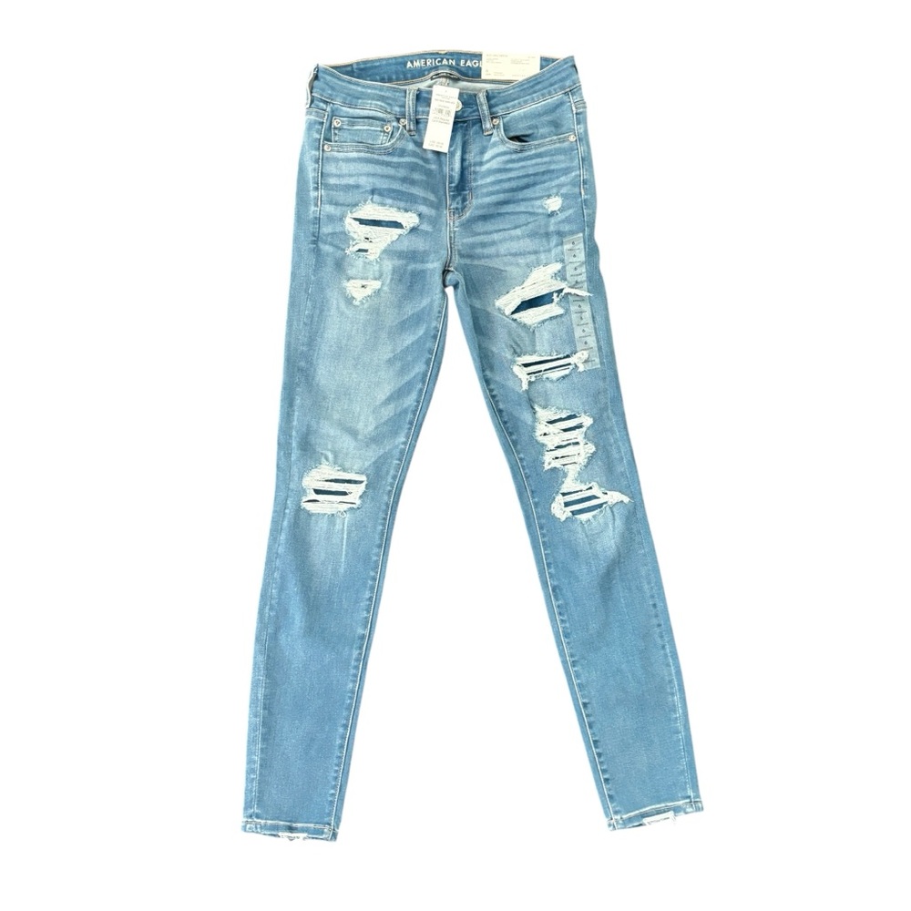 American Eagle Hi-Rise Jegging Blue Path Next Level Stretch Jeans